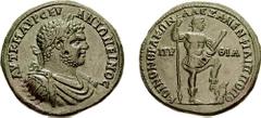 THRACE, Philippopolis. Caracalla. 198-217 AD. Æ Medallion (41mm, 38.13 gm, 1h). Estimate $3000  THRACE, Philippopolis. Caracalla. 198-217 AD. Æ Medallion (41mm, 38.13 gm, 1h). AVT K M AVP CEV ANTWNEIN