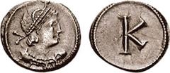 CONSTANTINOPOLIS. AR Third Siliqua (0.90 gm, 6h). Constantinople mint. Struck under Constantine I, circa 330 AD. Estimate $750 CONSTANTINOPOLIS. AR Third Siliqua (0.90 gm, 6h). Constantinople mint. St