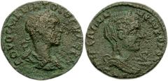 CILICIA, Aigeai. Hostilian. 251 AD. Æ 26mm (13.99 gm). Laureate, draped and cuirassed bust right, seen from behind / Diademed, veiled and draped bust of Etruscilla right. SNG Levante 1785 (this coin);