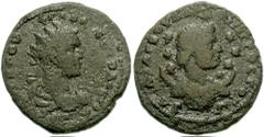 CILICIA, Anazarbus. Volusian. 251-253 AD. Æ 25mm (9.91 gm). Dated year 270 (251/252 AD). Radiate, draped and cuirassed bust right, seen from behind / Bust of Selene right on crescent; seven stars arou