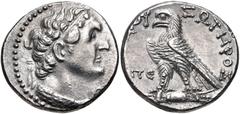 PTOLEMAIC KINGS of EGYPT. Ptolemy VI Philometor. First sole reign, 180-170 BC. AR Tetradrachm (26mm, 14.32 g, 12h). Uncertain mint in Cyprus(?). Dated year 85 (178/7 BC). Diademed head of Ptolemy I ri