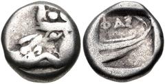 LYCIA, Phaselis. Circa 500-440 BC. AR Third Stater (12.5mm, 3.36 g, 11h). Prow of galley right / Stern of galley right. Heipp-Tamer Series 4, Emission 2, 70 (V45/R60); SNG Berry 1198 (same dies). Fine
