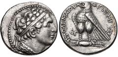 PTOLEMAIC KINGS of EGYPT. Ptolemy V Epiphanes. 204-180 BC. AR Tetradrachm (25.5mm, 14.16 g, 1h). Uncertain mint in Cyprus(?). Dated year 73 (190/85 BC). Diademed head of Ptolemy I right, wearing aegis