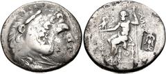 LYCIA, Phaselis. Circa 218/7-186/5 BC. AR Tetradrachm (30.5mm, 15.88 g, 1h). In the name and types of Alexander III of Macedon. Dated CY 2 (217/6 BC). Head of Herakles right, wearing lion skin / Zeus 