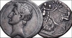 ROMAN. Republic. Lot of two (2) Octavian . Includes: The Triumvirs. Octavian. Autumn 31-summer 30 BC. AR Denarius (20mm, 3.22 g, 7h). Italian (Rome?) mint. Bare head of Octavian left / Victory standin