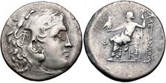 LYCIA, Phaselis. Circa 218/7-186/5 BC. AR Tetradrachm (29.5mm, 16.66 g, 12h). In the name and types of Alexander III of Macedon. Dated CY 20 (189/8 BC). Head of Herakles right, wearing lion skin; c/m: