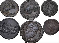 ROMAN. Imperial. Lot of twenty-one (21) late bronzes. Includes: Maximianus // Licinius I (2 coins) // Licinius II // Constantine I (2 coins, one is a later barbarous imitation) // Divo Constantine I (