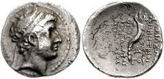 SELEUKID KINGS of SYRIA. Demetrios II Nikator. First reign, 146/5-139 BC. AR Drachm (18mm, 3.74 gm, 1h). Uncertain mint in Northern Syria (Syria Seleukis). Dated SE 173 (140/39 BC). Diademed head righ