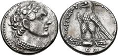 PTOLEMAIC KINGS of EGYPT. Ptolemy V Epiphanes. 204-180 BC. AR Tetradrachm (26mm, 14.11 g, 12h). Uncertain mint in Cyprus(?). Dated year 79 (184/3 BC). Diademed head of Ptolemy I right, wearing aegis /