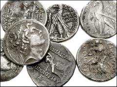 SELEUKID KINGS of SYRIA. Lot of six AR Tetradrachms. Lot includes the following: Antiochos I Soter. Antioch mint. Apollo on omphalos; monograms in outer fields. Cf. SC 378 // Antiochos IV Epiphanes. A