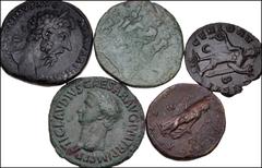 Large Lots ROMAN. Imperial. Lot of eleven (11) mostly Roman bronzes. Includes: Claudius. Æ As // Nero. Æ Quadrans // Antoninus Pius. Æ Sestertius // Marcus Aurelius. Æ Sestertius // Lucilla. Æ Sestert