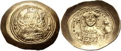 Byzantine Michael VII Ducas. 1071-1078. EL Histamenon Nomisma (29mm, 4.42 g, 6h). Class II. Constantinople mint. Struck 1071-1078. Facing bust of Christ Pantokrator / Crowned facing bust of Michael, h