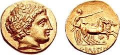 KINGS of MACEDON. Philip II. 359-336 BC. AV Stater (8.61 gm, 2h). Pella mint. Struck under Antipater, Polyperchon, or Kassander, circa 323/2-315 BC. Estimate $2000 KINGS of MACEDON. Philip II. 359-336