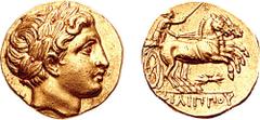 KINGS of MACEDON. Philip II. 359-336 BC. AV Stater (8.60 gm, 4h). Pella mint. Struck under Kassander, circa 314-310 BC. Estimate $2500 KINGS of MACEDON. Philip II. 359-336 BC. AV Stater (8.60 gm, 4h).