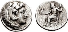 KINGS of MACEDON. Alexander III. 336-323 BC. AR Didrachm (8.15 gm, 9h). Babylon mint. Lifetime issue, struck circa 325-323 BC. Estimate $500  KINGS of MACEDON. Alexander III. 336-323 BC. AR Didrachm (