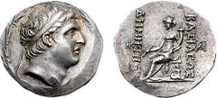 SELEUKID KINGS of SYRIA. Demetrios I Soter. 162-150 BC. AR Tetradrachm (16.22 gm, 12h). Uncertain mint in Cilicia. Estimate $300 SELEUKID KINGS of SYRIA. Demetrios I Soter. 162-150 BC. AR Tetradrachm 