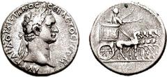 CAPPADOCIA, Caesarea. Domitian. 81-96. AR Didrachm (6.95 gm, 6h). Struck 93/4 AD. Estimate $200 CAPPADOCIA, Caesarea. Domitian. 81-96. AR Didrachm (6.95 gm, 6h). Struck 93/4 AD. Laureate head right / 