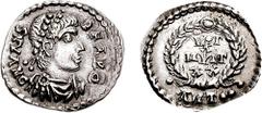 GERMANIC TRIBES, Uncertain. In the name of Valens. 364-378 AD. AR Siliqua (2.30 gm, 12h). Balkan mint, imitating Antioch. Estimate $200 GERMANIC TRIBES, Uncertain. In the name of Valens. 364-378 AD. A