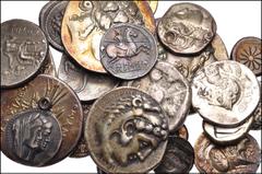 Electrotypes GREEK and ROMAN. Group of 23 "AV" and "AR" Uniface denominations. Unsigned British Museum electrotype by Robert Ready or his sons. An interesting group of electrotypes of Greek coins in t