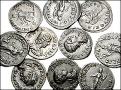 [Roman Imperial] MIXED LOT. Severans. Lot of ten AR Denarii. Lot includes the following emperors: SEPTIMIUS SEVERUS. Struck 209 AD. Salus seated left // JULIA DOMNA, wife of Septimius Severus. Pudicit