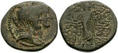 SELEUKID KINGS of SYRIA. Cleopatra Thea and Antiochos VIII Epiphanes (Grypos). 125-121 BC. Æ 21mm (7.68 g, 1h). Uncertain mint in north Cilicia or Syria. Jugate busts of Cleopatra and Antiochos right 