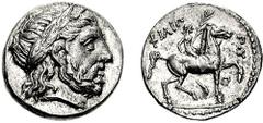 KINGS of MACEDON. Philip II. 359-336 BC. AR Tetradrachm (14.39 g, 10h). Amphipolis mint. Struck under Antipater, Polyperchon, or Kassander, circa 321-317 BC. Estimate $500 KINGS of MACEDON. Philip II.