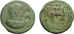 [Roman Provincial] MYSIA, Pergamum. Caracalla. 198-217 AD. Æ Medallion (44mm, 43.27 g, 6h). Julius Anthemus, magistrate. Estimate $500 [Roman Provincial] MYSIA, Pergamum. Caracalla. 198-217 AD. Æ Meda