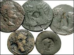 [Large Lots] ROMAN PROVINCIAL. Lot of thirty-two countermarked Æ of Mysia-Lydia. 1st-3rd century AD. Estimate $500 [Large Lots] ROMAN PROVINCIAL. Lot of thirty-two countermarked Æ of Mysia-Lydia. 1st-