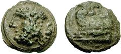 [Early Italian and Roman Issues] ROME. Circa 215-212 BC. Æ Aes Grave Semis (28.59 g, 12h). Estimate $750 [Early Italian and Roman Issues] ROME. Circa 215-212 BC. Æ Aes Grave Semis (28.59 g, 12h). Laur