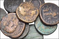 Large Lots ROMAN. Imperial. Lot of ten (10) Æ sestertii. Includes: Antoninus Pius (5 coins) // Diva Faustina Senior // Marcus Aurelius (2 coins) // Divus Marcus Aurelius // Commodus. Fine to Near VF, 