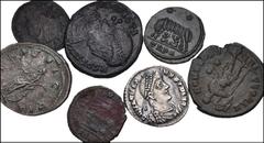 Large Lots ROMAN. Imperial. Lot of seventeen (17) mixed AR and Æ. Includes: Volusian // Salonina (2 coins) // Postumus // Tacitus // Constantine I (3 coins) // Crispus // Delmatius (2 coins) // Consta