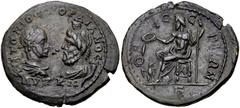 Roman Provincial MOESIA INFERIOR, Odessus. Gordian III. AD 238-244. Æ 5 Assaria (31mm, 13.37 g, 6h). Confronted busts of Gordian right, laureate, draped, and cuirassed, and Serapis left, draped and we