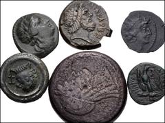 Large Lots GREEK. Miscellaneous. Lot of sixteen (16) bronzes. Includes: KINGS of THRACE, Celtic. Kavaros. Circa 230/25-218 BC // THRACE, Mesembria. Circa 275/50-175 BC. Æ. Contemporary imitation // MA
