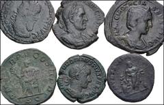 Large Lots ROMAN. Imperial. Lot of ten (10) bronzes. Includes: Marcus Aurelius. As Caesar, AD 139-161. Æ As (27mm, 10.54 g, 5h). Rome mint. Struck AD 145 // Septimius Severus. AD 193-211. Æ As (25mm, 