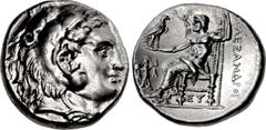 Greek KINGS of MACEDON. temp. Demetrios I Poliorketes – Antigonos II Gonatas. Circa 300-250 BC. AR Tetradrachm (26mm, 17.22 g, 3h). In the name and types of Alexander III. Uncertain mint in the Pelopo