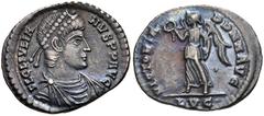 The 1887 East Harptree Hoard Julian II. AD 360-363. AR Siliqua (18mm, 2.23 g, 12h). Lugdunum (Lyon) mint. Struck AD 360-361. FL CL IVLIA NVS P P AVG, pearl-diademed, draped, and cuirassed bust right /