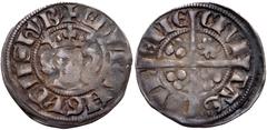 British PLANTAGENET. Edward I. 1272-1307. AR Penny (20mm, 1.30 g, 1h). New coinage, class 4b. Durham mint; Antony Bek, bishop. Struck 1283. Crowned facing bust / Long cross pattée; triple pellets in t