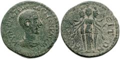 LYDIA, Mastaura. Herennius Etruscus, as Caesar. 249-251 AD. Æ 23mm (7.12 g). Bare-headed and draped bust right / M[ACTAYP]-EITΩN, Three-bodied Hekate holding torches and various other attributes. BMC 