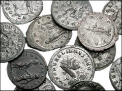 MIXED LOT. Lot of thirteen Antoniniani. Majority Aurelian, but lot also includes some Probus, a Severina, and a Claudius II Gothicus VICTORIA GOTHIC. Coins VF or better. Thirteen (13) coins in lot. LO