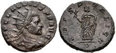 Roman Imperial Claudius II Gothicus. AD 268-270. Antoninianus (19mm, 3.68 g, 6h). Mediolanum (Milan) mint, 1st officina. 1st emission, circa September AD 268-mid AD 269. Radiate, draped, and cuirassed