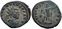 Roman Imperial Claudius II Gothicus. AD 268-270. Antoninianus (20.5mm, 3.02 g, 6h). Cyzicus mint, 1st officina. 4th emission, circa mid-September AD 270. Radiate, draped, and cuirassed bust right; [•]