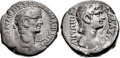 The Staffieri Collection EGYPT, Alexandria. Claudius, with Antonia. AD 41-54. BI Tetradrachm (25mm, 13.24 g, 12h). Dated RY 2 (AD 41/42). [TI] KΛAY∆I KAIΣ ΣEBA ΓEPMANI AYTOKP, laureate head of Claudiu