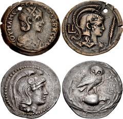 The Staffieri Collection EGYPT, Alexandria. Julia Mamaea. Augusta, AD 222-235. Æ Drachm (34mm, 22.89 g, 12h). Dated RY 10 of Severus Alexander (AD 230/231). IOY • MAMЄA CЄB • MHT • CЄB K CTPA, draped 