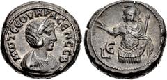 The Staffieri Collection EGYPT, Alexandria. Otacilia Severa. Augusta, AD 244-249. Potin Tetradrachm (22mm, 12.67 g, 11h). Dated RY 5 of Philip I (AD 247/248). M ωT CЄOVHPA CЄ M CЄB, draped bust right,