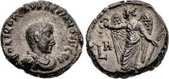 The Staffieri Collection EGYPT, Alexandria. Saloninus. As Caesar, AD 258-260. Potin Tetradrachm (22mm, 10.81 g, 12h). Dated RY 8 of Valerian I & Gallienus (AD 260). ΠO ΛI KOP CA VAΛЄPIANOC K CЄB, bare