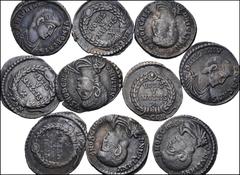 Large Lots ROMAN. Imperial. Lot of ten (10) Julian II, as Caeasar. AD 355-360. AR Siliqua. Arelate (Arles) mint. All coins: Bare head right // VOTIS/ V/ MVLTIS/ X within wreath. Mostly VF, some better