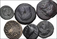 Large Lots GREEK. Central & Southern Greece. Lot of nine (9) bronzes. Includes: PHOKIS, Elateia. Æ // MEGARIS, Megara. Æ Dichalkon // MEGARIS, Megara. Æ Dichalkon // SIKYONIA, Sikyon. Æ Trichalkon // 