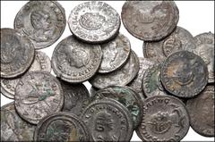 ROMAN. Imperial. Lot of twenty-five (25) Antoniniani of Salonina. Various types. Most appear to be from eastern mints (Antioch and Samosata). Fair to VF, some roughness and encrustation. All silvered.