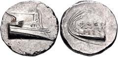 Greek LYCIA, Phaselis. 4th century BC. AR Stater (22.5mm, 10.42 g, 10h). Prow of galley right / Stern of galley left; ΦAΣH above. Heipp-Tamer Series 6, unlisted variety; CNG E-414, lot 228; CNG E-411,