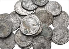 Large Lots ROMAN. Imperial. Lot of twenty-five (25) Antoniniani from Valerian I to Claudius II Gothicus. Various types. Most appear to be eastern issues. Includes the following: Valerian I (5) // Gall